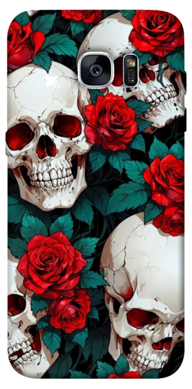Чохол на Samsung G935F Galaxy S7 Edge skull and rose фото 1 з 1