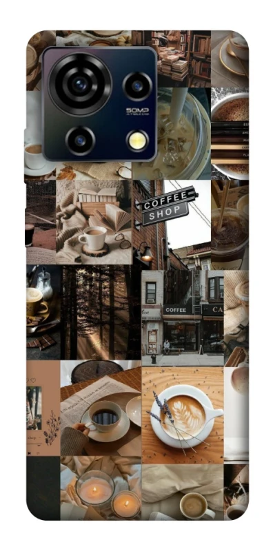 Чохол на ZTE Blade V50 Vita Coffee collage ver.3 фото 1 з 1