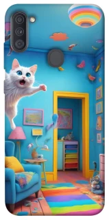 Чехол на Samsung Galaxy A11 crazy cat фото 1 из 1