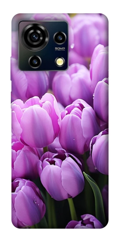 Чехол на ZTE Blade V50 Vita Фиолетовые тюльпаны фото 1 из 1
