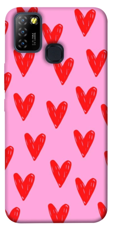 Чохол на Infinix Hot 10 Lite Red hearts 2 фото 1 з 1