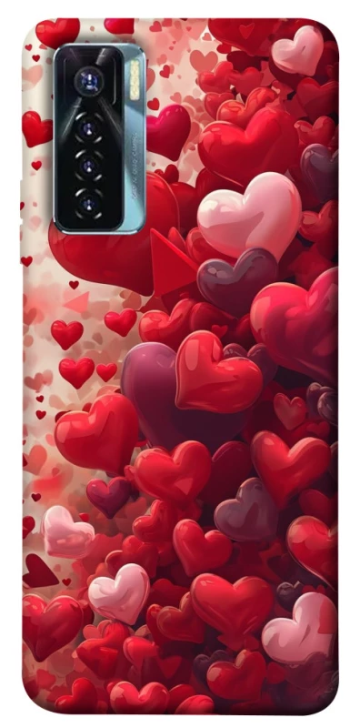 Чехол на TECNO Camon 17 Pro Many hearts фото 1 из 1