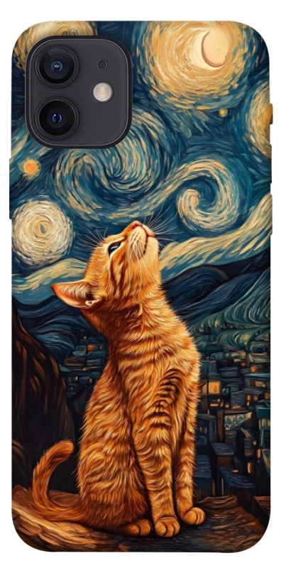 Чохол на Apple iPhone 12 (6.1") van gogh cat фото 1 з 1