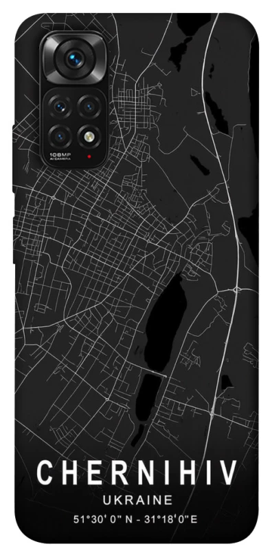 Чохол на Xiaomi Redmi Note 11 (Global) / Note 11S Chernihiv map фото 1 з 1