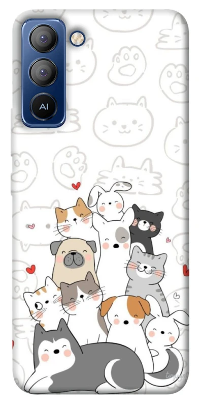 Чохол на TECNO Pop 5 LTE Funny Pets фото 1 з 1