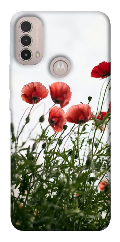 Чехол на Motorola Moto E40 Поле маков фото 1 из 1