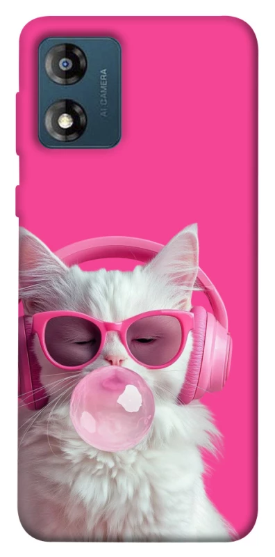 Чохол на Motorola Moto E13 Pink kitty фото 1 з 1