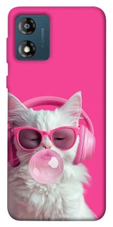 Чехол на Motorola Moto E13 Pink kitty фото 1 из 1