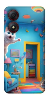 Чохол на ZTE Blade A34 4G crazy cat фото 1 з 1