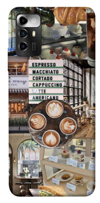 Чохол на ZTE Blade V40 Vita Coffee collage ver.5 фото 1 з 1