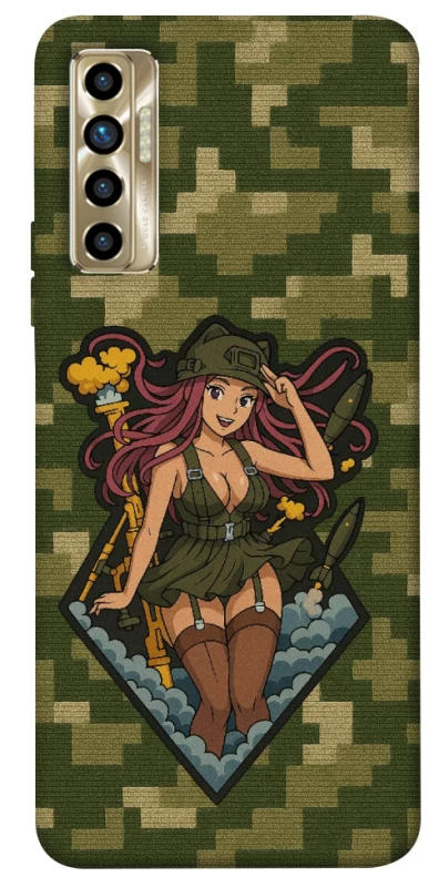 Чохол на TECNO Camon 17P Military Waifu фото 1 з 1
