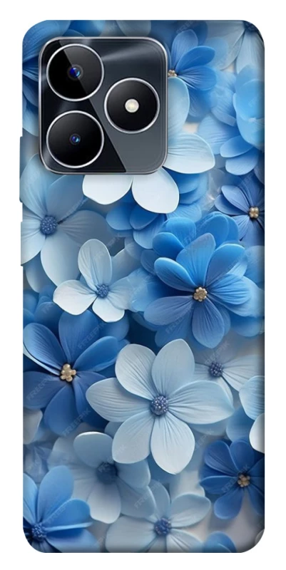 Чехол на Realme C53 Синие цветы фото 1 из 1