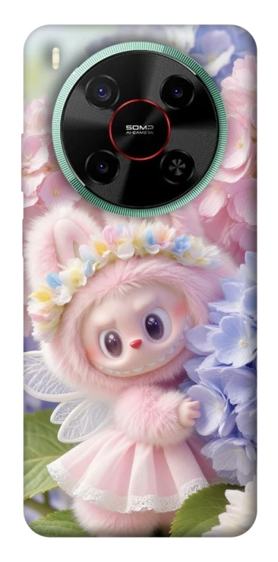 Чохол на ZTE Nubia V70 Max Labubu & Flowers ver.1 фото 1 з 1