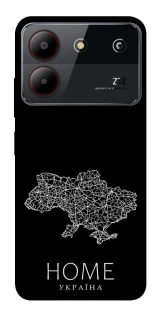 Чохол на ZTE Blade A54 4G Ukraine black map фото 1 з 1