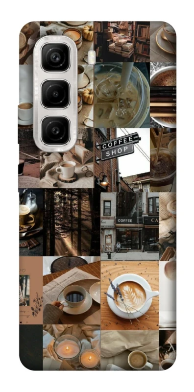 Чохол на Infinix Hot 50 4G Coffee collage ver.3 фото 1 з 1