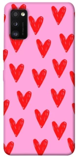 Чехол на Samsung Galaxy A41 Red hearts 2 фото 1 из 1