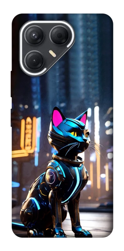 Чехол на TECNO Pova 7 Cyber cat фото 1 из 1