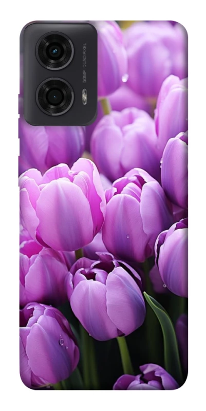 Чохол на Motorola Moto G04 Фіолетові тюльпани фото 1 з 1