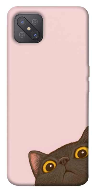 Чехол на Oppo A92s Peeping cat фото 1 из 1