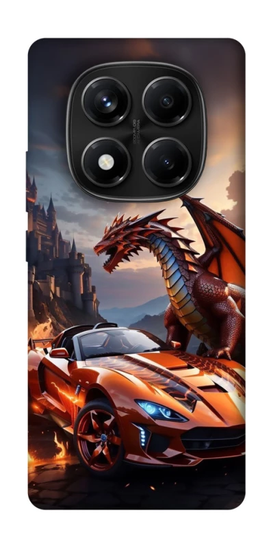 Чехол на Xiaomi Redmi Note 14 Pro 4G Сar and dragon фото 1 из 1