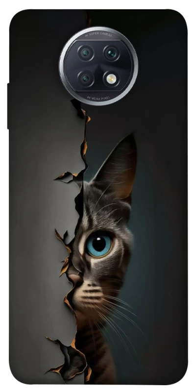 Чехол на Xiaomi Redmi Note 9 5G / Note 9T Кот-подглядыватель v2 фото 1 из 1