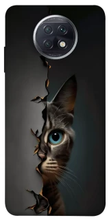 Чехол на Xiaomi Redmi Note 9 5G / Note 9T Кот-подглядыватель v2 фото 1 из 1