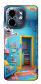 Чехол на Infinix Smart 9 4G / Hot 50i crazy cat фото 1 из 1