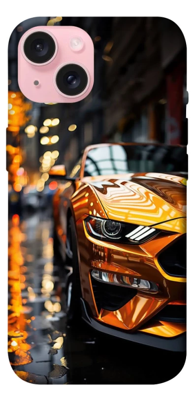 Чехол на Apple iPhone 15 (6.1") Golden sports car фото 1 из 1