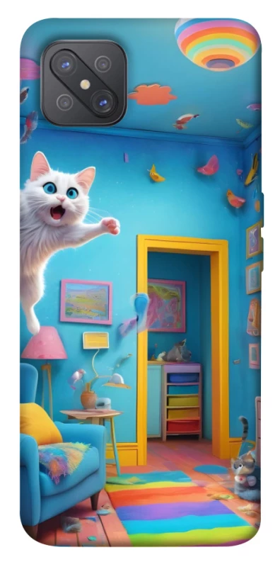 Чохол на Oppo A92s crazy cat фото 1 з 1