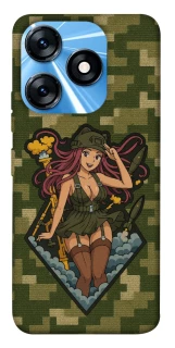 Чехол на TECNO Spark 10 Military Waifu фото 1 из 1