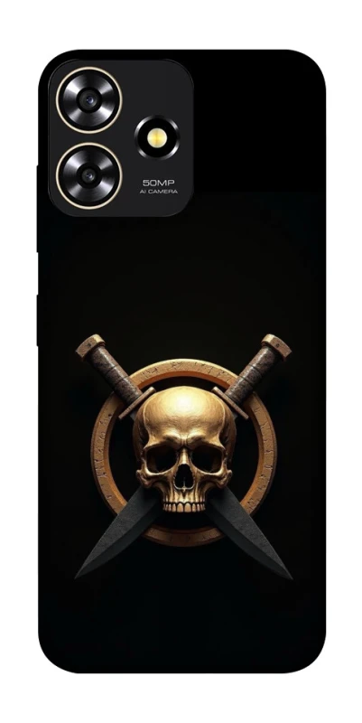 Чохол на ZTE Blade A73 4G Golden Skull фото 1 з 1