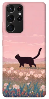 Чохол на Samsung Galaxy S21 Ultra cat on a field фото 1 з 1