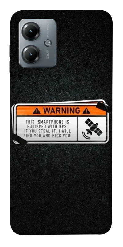 Чохол на Motorola Moto G14 Warning фото 1 з 1