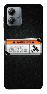 Чохол на Motorola Moto G14 Warning фото 1 з 1