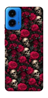 Чехол на Motorola Moto G45 Черепа и розы фото 1 из 1