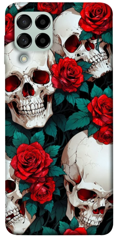 Чехол на Samsung Galaxy M53 5G skull and rose фото 1 из 1