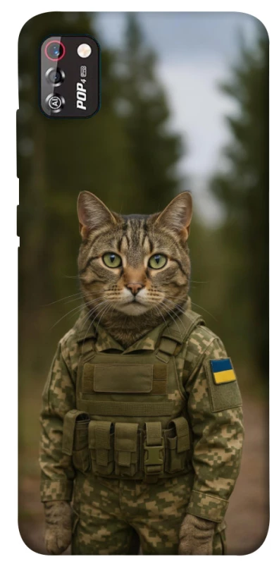 Чехол на TECNO POP 4 Pro Кот защитник фото 1 из 1