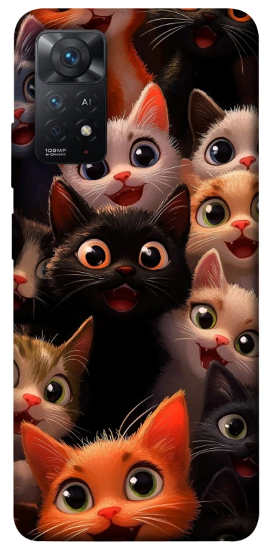 Чохол на Xiaomi Redmi Note 12 Pro 4G happy cats фото 1 з 1