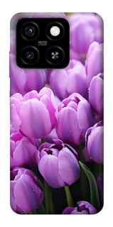 Чехол на ZTE Blade A55 4G Фиолетовые тюльпаны фото 1 из 1