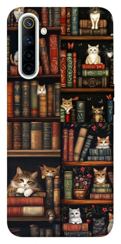 Чохол на Realme 6 Cats & Books фото 1 з 1