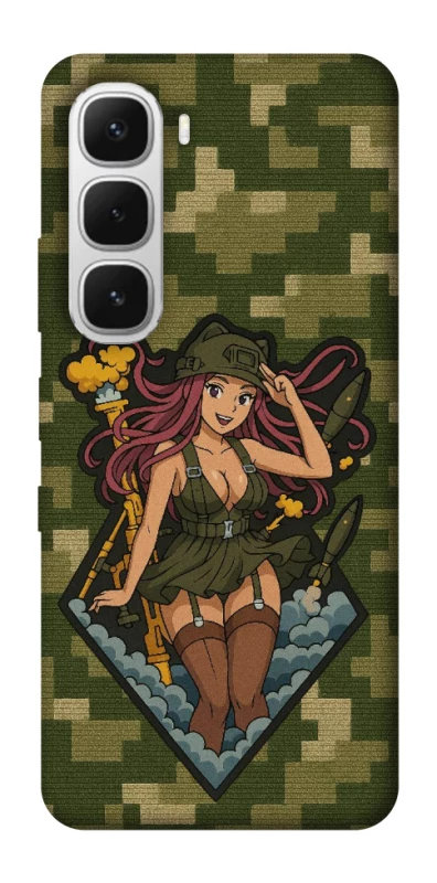 Чехол на Infinix Hot 60i Military Waifu фото 1 из 1