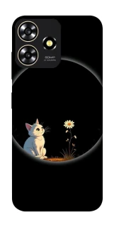 Чохол на ZTE Blade A73 4G Cat and flower фото 1 з 1
