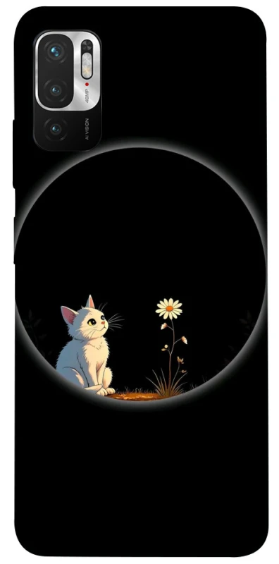 Чохол на Xiaomi Redmi Note 10 5G Cat and flower фото 1 з 1