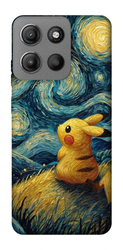 Чехол на Motorola Moto G15 Power Pikachu and Van Gogh фото 1 из 1