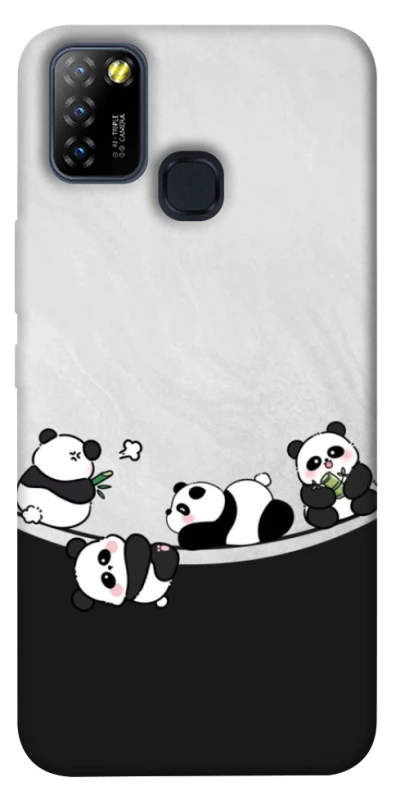 Чехол на Infinix Hot 10 Lite Four pandas фото 1 из 1