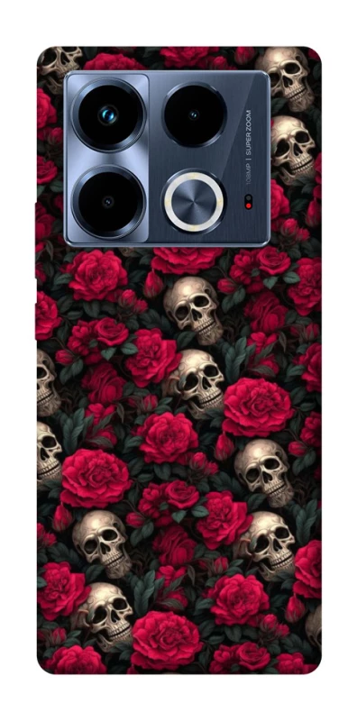 Чохол на Infinix Note 40 4G Черепа та рози фото 1 з 1