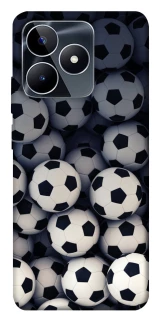 Чехол на Realme C53 Футбольные мячи фото 1 из 1