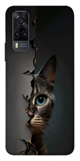 Чехол на Vivo Y31 Кот-подглядыватель v2 фото 1 из 1