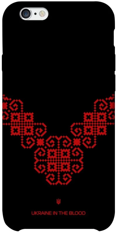 Чохол на Apple iPhone 6/6s plus (5.5") Чорно-червона вишиванка фото 1 з 1