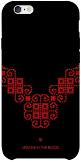 Чохол на Apple iPhone 6/6s plus (5.5") Чорно-червона вишиванка фото 1 з 1
